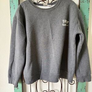DKNY Classic Sweatshirt Gray M/L Made in USA 90s Vintage Logo